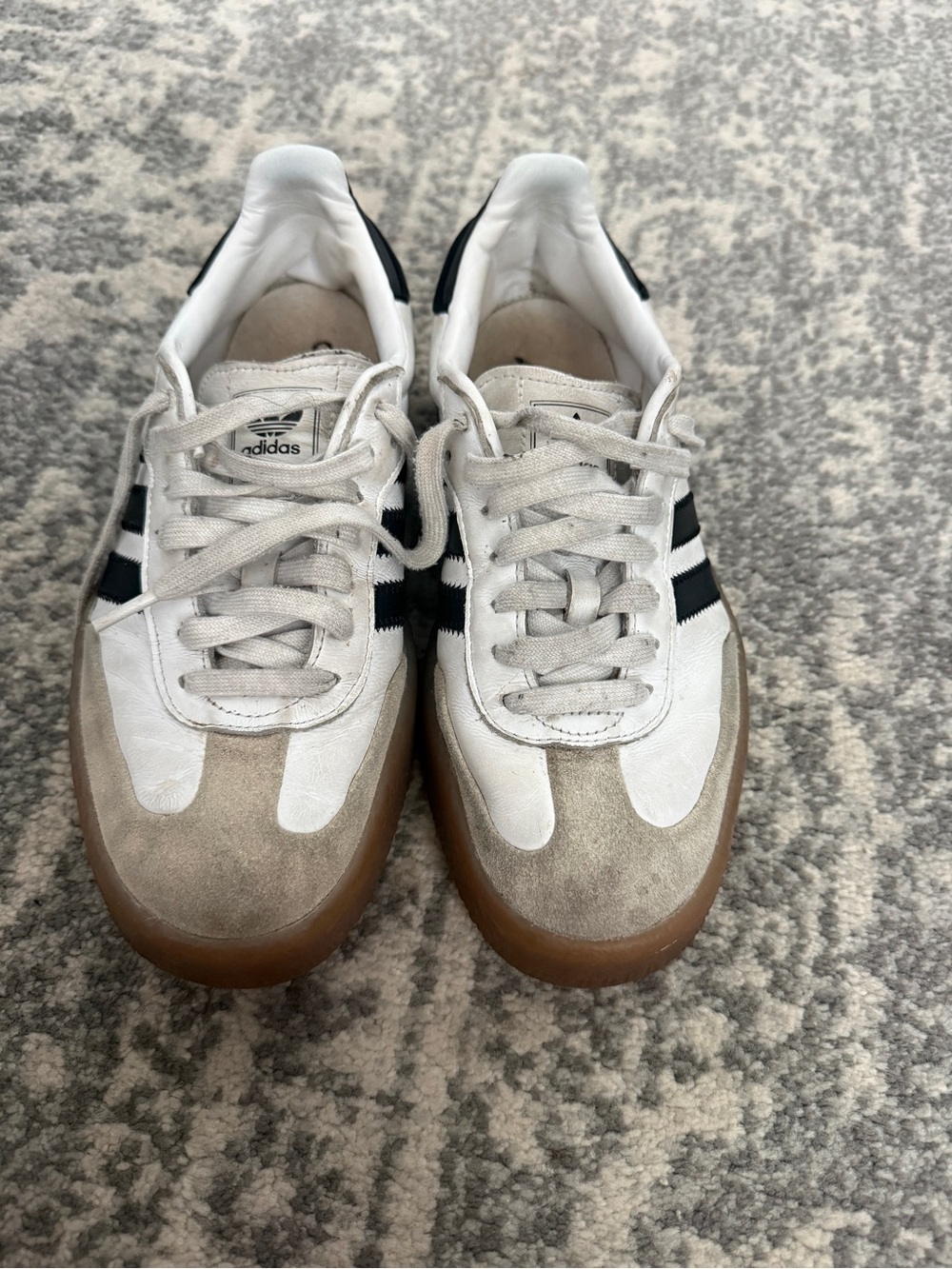 adidas Samba Women's White Black with Gum Sole - Picture 4 of 4